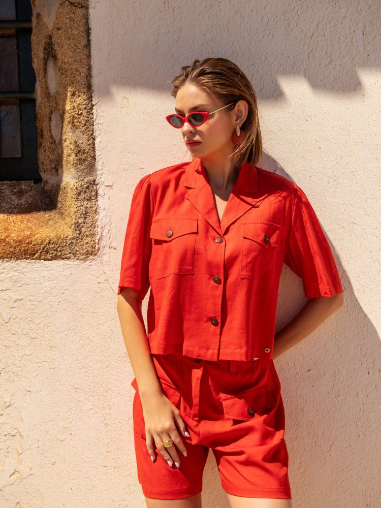 Calção em Linho, Blusa em Linho