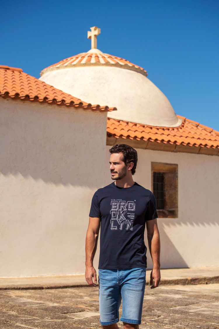 t-shirt, Calção de ganga