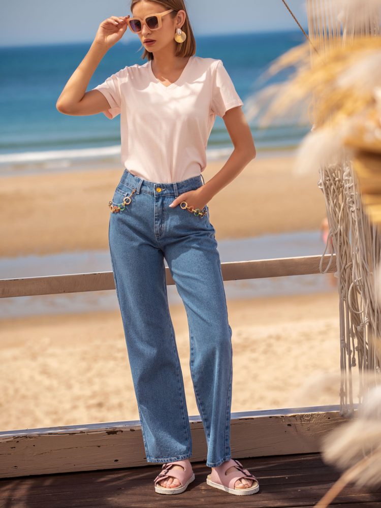 Calças de Ganga e T-shirt